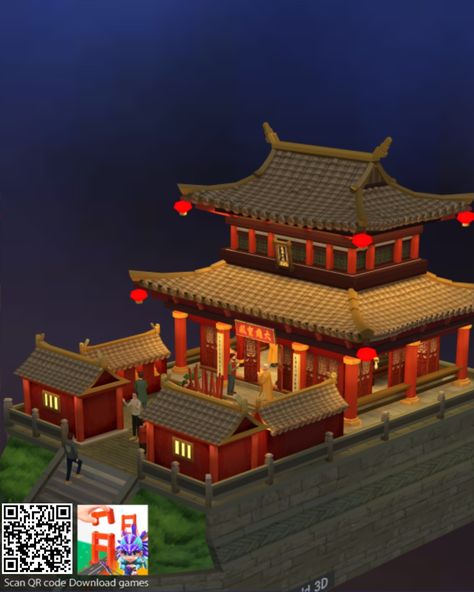 Chinese Village Minecraft, Minecraft Asian Roof, Minecraft Chinese House Ideas, Minecraft Asian Village, Chinese House Minecraft, Chinese Minecraft Builds, Asian Minecraft Builds, Minecraft Chinese Builds, Minecraft Japanese Village