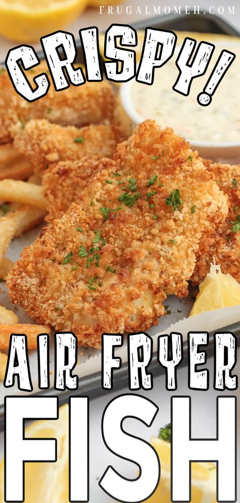 Crispy Air Fryer Fish Airfryer White Fish, Battered Air Fryer Fish, Fish Fingers In Air Fryer, Fry Fish In Air Fryer, Air Fry Breaded Fish, Fish Fry In Air Fryer, Fish Cooked In Air Fryer, Fish Recipes In Air Fryer, Air Fryer Fresh Fish