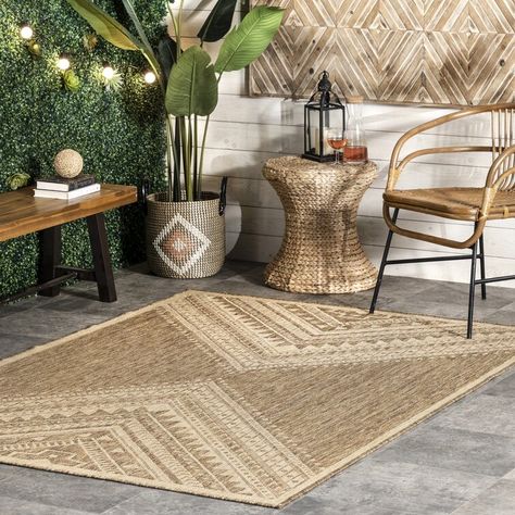 Outdoor Patio Rug, Indoor Outdoor Patio, Patio Rug, Outdoor Rugs Patio, Indoor Outdoor Rug, Rugs Usa, Patio Rugs, Balcony Ideas, Rustic Rugs