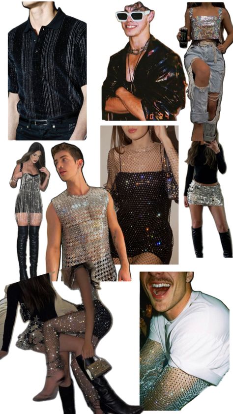 glitter Glitter Outfit Aesthetic, Glitter Grunge, Aesthetic Club, Glitter Outfit, Indie Sleaze, Nye Outfits, Outfit Aesthetic, Grunge Outfits, Outfits Aesthetic