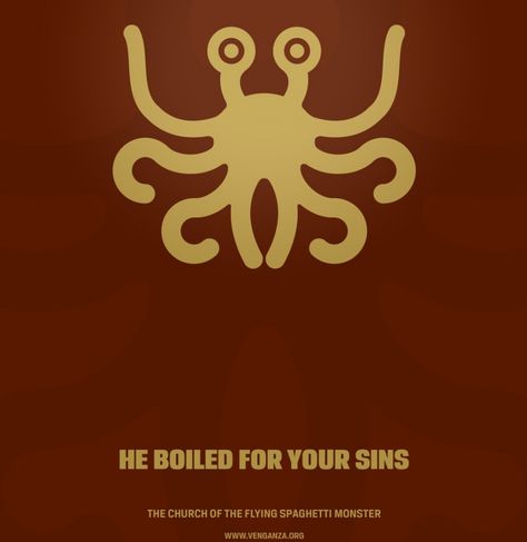 Judge Rules Worship of Flying Spaghetti Monster Is Not a Religion ... Spaghetti Monster, Flying Spaghetti Monster, Atheist Humor, Anti Religion, Fear Of Flying, Intelligent Design, Cthulhu, Worship, Spaghetti