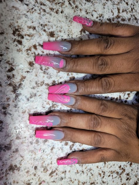 Pink And Grey Ombre Nails, Grey Ombre Nails, Pink Grey Nails, Gray Nails, Grey Ombre, Ombre Nails, Pink Grey, Nail Art, Hairstyles