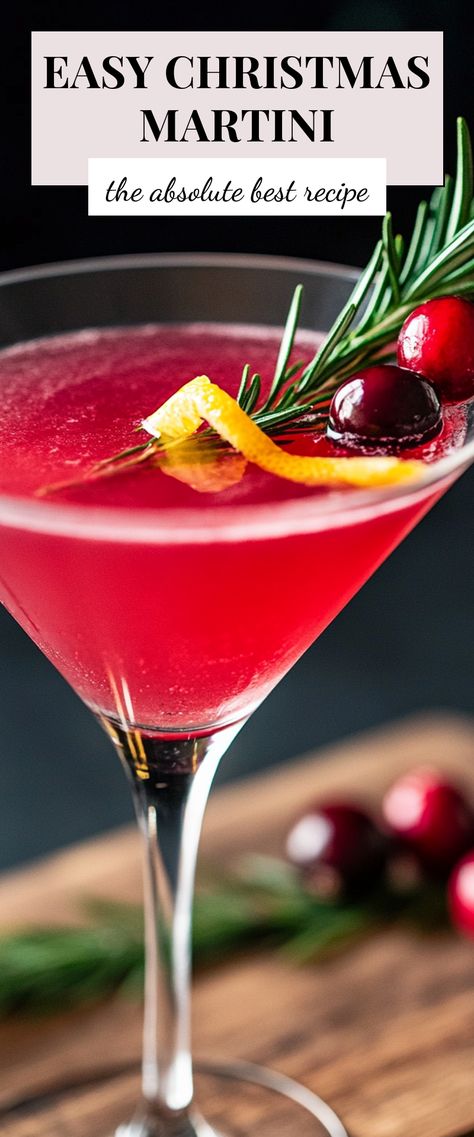 Image for Easy Christmas Martini The Making Of The Perfect Martini, Christmas Vodka Martini, Christmas Martini Holiday Drinks, Christmas Vodka, Holiday Martinis, Unsweetened Cranberry Juice, Clematis Varieties, Christmas Martini, Perfect Martini