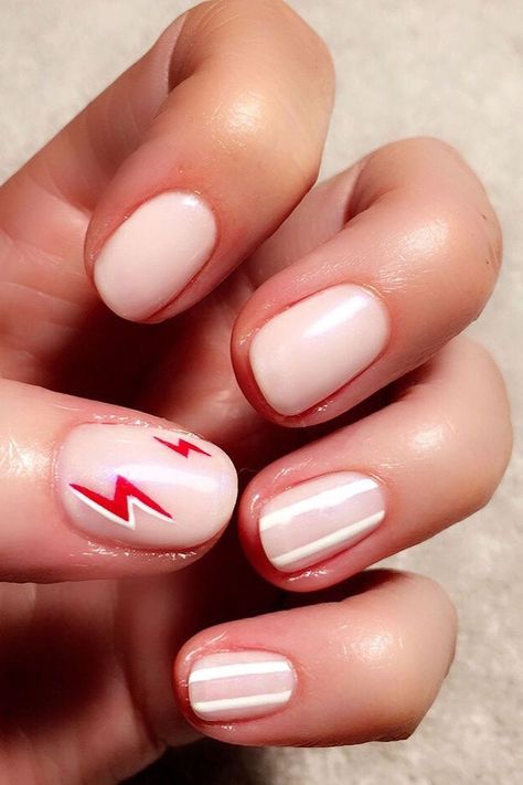 Obnoxious Nails, Thunder Nails, Minimal Manicure, Ten Nails, Nail Collection, Minimal Nails, Her Nails, Diy Nail Art, Cat Kuku