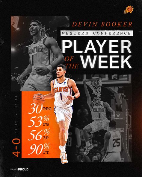 Phoenix Suns on Twitter: "A 50-50-90 week. @DevinBook has been named the Western Conference Player of the Week! 🔥… " Devin Booker, Western Conference, Phoenix Suns, Rafting, Location History, Phoenix, Sun, On Twitter, Twitter