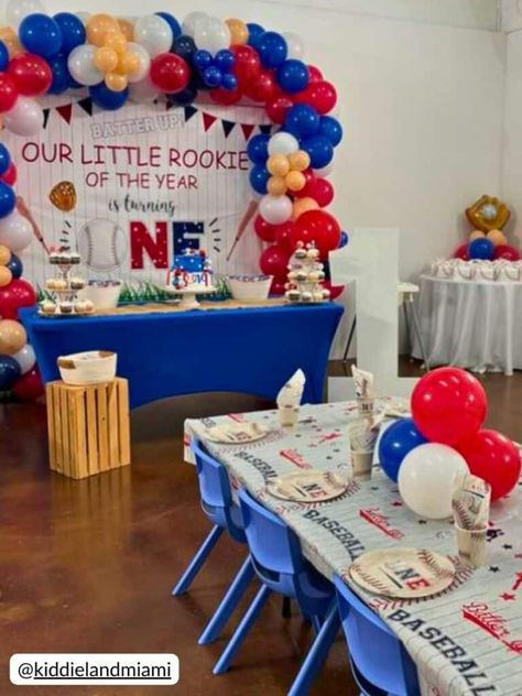 "Rookie of the Year" Baseball-Themed First Birthday Party for Your Little MVP Baseball Theme Party, Party Cookies, Rookie Of The Year, Baseball Party, Home Run, First Birthday Party, First Birthday, Step Up, And Now