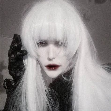 @whitecorpseofvampire White Vampire, Heir Style, Black Makeup, Human Poses Reference, Hair Reference, Pose Reference Photo, Dream Hair, Handsome Anime Guys, Gothic Lolita