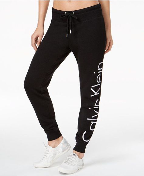 Calvin Klein Joggers, Floral Joggers, White Calvin Klein, Casual Wear Women, Calvin Klein Pants, Drawstring Jogger, Calvin Klein Women, Black Joggers, Active Wear Pants