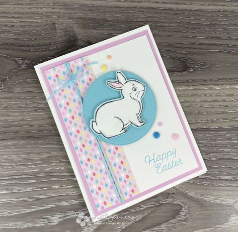 Easter Card with Easter Bunny Bunny Punch, Loyalty Rewards Program, Happy Easter Bunny, Booklet Design, Bone Folder, Easter Card, Easy Easter, Pop Up Cards, Colour Combinations