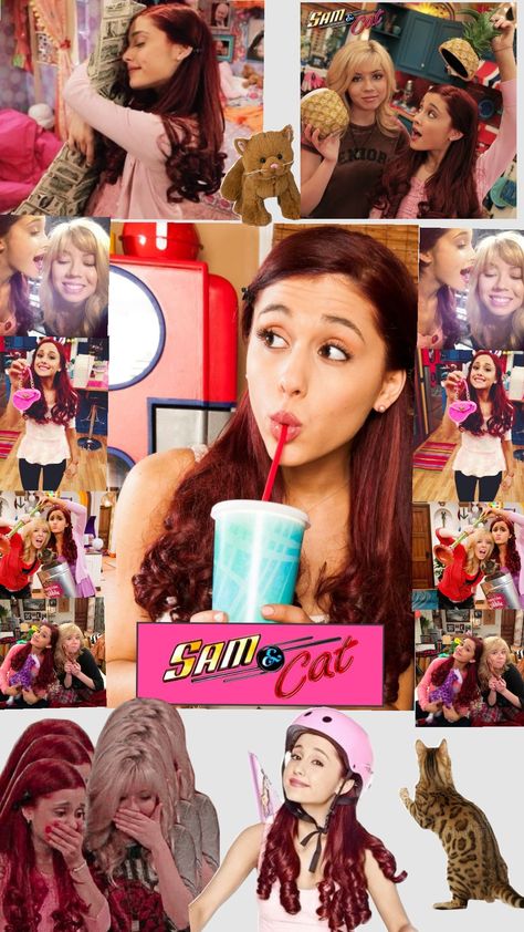 sam and cat wallpaper (mostly cat valentine) Sem E Cat Serie, Sam And Cat Wallpaper, Sam And Cat Aesthetic, Cat Valentine Wallpaper, Cat Valentine Aesthetic, Ariana Grande Cat, Sam & Cat, Sam And Cat, Sam E