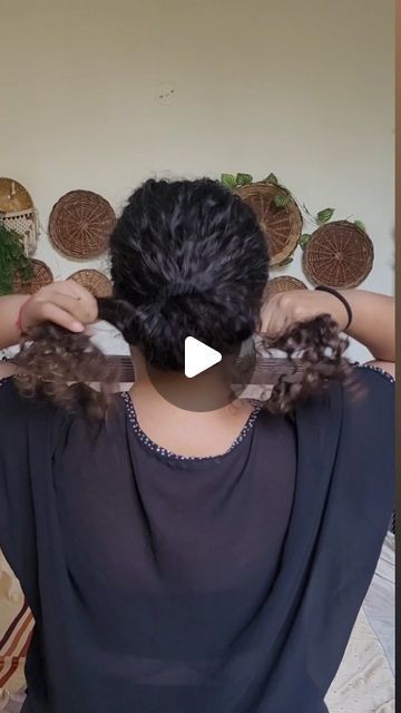 Khushboo Singhvi (Curly Curvy Khush) on Instagram: "Easy peasy Low Bun  What do you think ?  Hairstyle by @nicholeciotti  #curlyhairstyles #curlyhairideas #curlyhairtips #hairstyles #hairstylevideo #curlybun" Normal Bun Hairstyles, Elegant High Bun Hairstyles, Elegant High Bun, Indian Bun Hairstyles, Hair Bun Styles, High Bun Hair, Very Easy Hairstyles, Silver Haired Beauties, High Bun Hairstyles