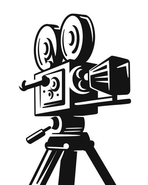 Cinema Camera Logo, Movie Camera Logo, Video Camera Logo, Vintage Film Projector, Camera Clip Art, Camera Illustration, Film Projector, Camera Drawing, Raise Vibration