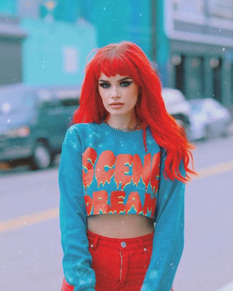 Red Hair Outfits, Egirl Style, Red Hair Inspo, Red Hair Color, Fashion Colours, Great Hair, Aesthetic Fashion, Hair Goals, Dyed Hair