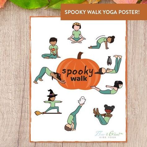 Halloween Yoga, Kids Yoga Classes, Halloween Themed Activities, Yoga Games, Kids Worksheets, Yoga Poster, Kids Yoga, Games Activities, Games And Activities