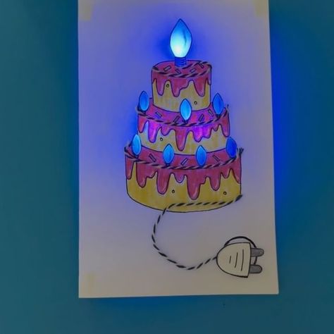 DIY “Lightbulb” interactive card. Easy and fun paper electronics project for beginners. You will need: - LED diode - Conductive copper tape… | Instagram Electronics Project, Led Card, Electronics Projects For Beginners, Paper Circuits, Electronic Paper, Copper Tape, Interactive Card, Robotics Projects, Card Easy