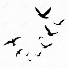 Flying Bird Drawing, Flying Bird Vector, Sparrow Drawing, Sparrow Tattoo Design, Flying Bird Silhouette, Vogel Silhouette, Flying Pigeon, Fly Drawing, Sparrow Art