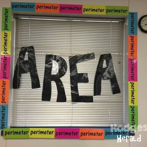 Love this visual for area and perimeter! Fifth Grade Math, Area And Perimeter, Math Measurement, Third Grade Classroom, Fourth Grade Math, 4th Grade Classroom, 3rd Grade Classroom, Third Grade Math, 5th Grade Math