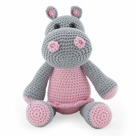 diy hippopotame jouet peluche commencer un crochet Easy Crochet Hippo Free Pattern, Free Hippo Crochet Pattern, Hippo Amigurumi Pattern, Hippo Pattern Crochet, Papa Pig, Plush Hippo Amigurumi, Crochet Toys, Crochet Amigurumi, Hello Kitty