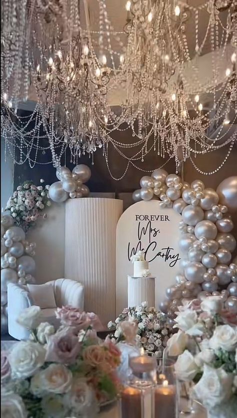 Diamonds And Pearls Theme Birthday, Diamonds And Pearls Theme, Pearls Wedding Theme, Classic Wedding Inspiration, Sweet Sixteen Birthday Party Ideas, Bridal Shower Inspo, Minimalist Wedding Decor, Dream Wedding Decorations, Diamonds And Pearls