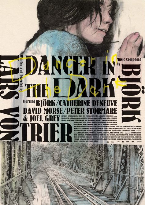 DANCER IN THE DARK (2000) poster design by Yuko Higuchi 2000 Poster, David Morse, Dark Poster, Yuko Higuchi, Joel Grey, Dancer In The Dark, Lars Von Trier, Catherine Deneuve, Film Movie