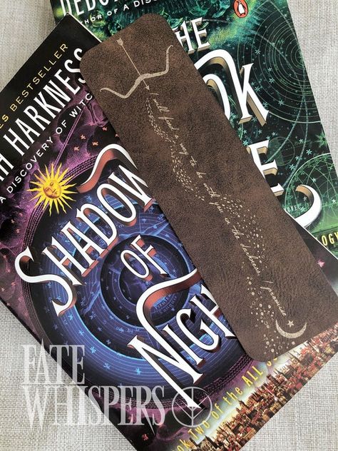 All Souls Trilogy, Diana Bishop, Souls Trilogy, Deborah Harkness, A Discovery Of Witches, Leather Bookmark, All Souls, Bookish Things, In The Darkness