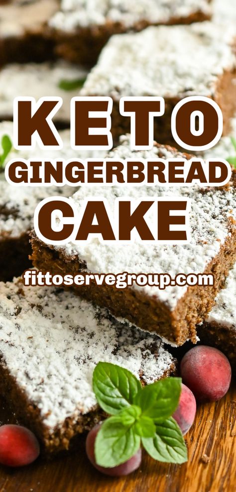 This delicious keto gingerbread cake is a keto snack cake that has all warm spices we can't get enough of during the fall and winter months. It's perfect as a quick breakfast, snack, or keto dessert. Gluten-free gingerbread cake | sugar-free gingerbread cake Carnivore Christmas Recipes, Low Carb Gingerbread Cake, Christmas Olympics, Gluten Free Gingerbread Cake, Keto Mousse, Keto Gingerbread, Low Carb Gingerbread, Christmas Keto, Gingerbread Cake Recipe