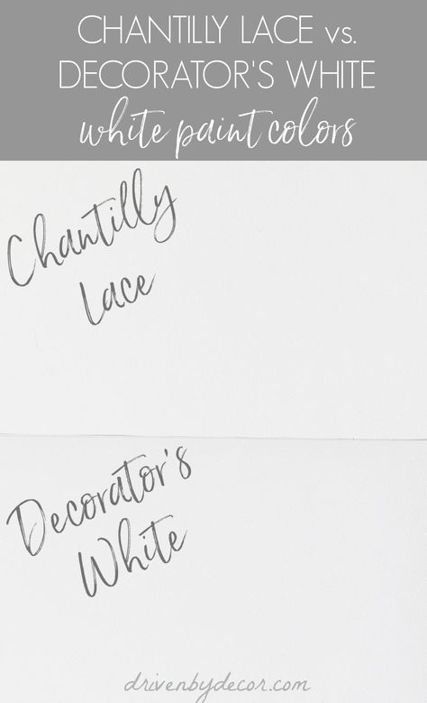 Benjamin Moore Chantilly Lace, Chantilly Lace Benjamin Moore, Decorators White, Decorators White Benjamin Moore, Family Room Paint, Driven By Decor, Best White Paint, Lace Painting, Neutral Paint Colors