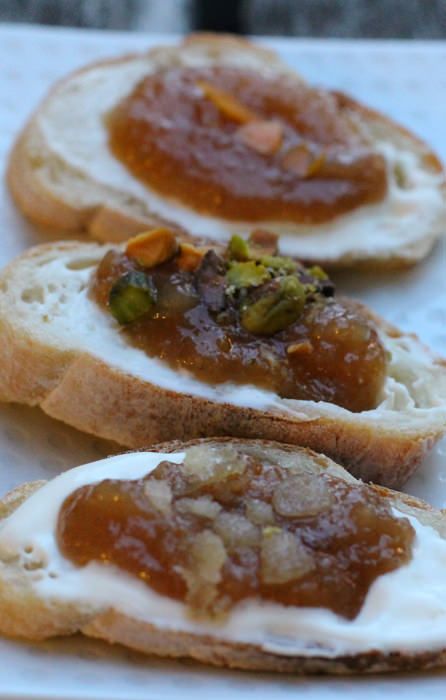 fig preserves and mascarpone cheese with toppings make an excellent snack, appetizer or dessert | Mother Would Know Recipes With Mascarpone Cheese, Friendsgiving Recipes Appetizers, Homemade Mascarpone, Wine Tasting Food, Friendsgiving Appetizers, Fig Preserves, Entertaining Appetizers, Fig Recipes, Delicious Appetizer Recipes