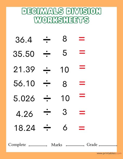 41+ Decimal Division Number Worksheet With Lesson Plan and Practice Guide Division With Remainders, Fractions Division, Decimal Division, 5th Grade Math Games, Boundaries Worksheet, Number Worksheet, Dividing Decimals, Decimals Worksheets, Decimal Number