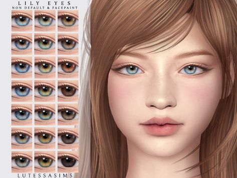 Sims 4 Non Default Eyes Cc, Sims Presets Eyes, Sims 4 Non Default Eyes, Sims 4 Eye Shape, Ts4 Eyes, Cc Eyes, The Sims 4 Cabelos, Sims 4 Cheats, Sims 4 Cc Eyes