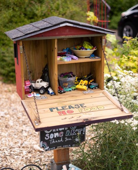 Lending Library Ideas Preschool, Neighborhood Library Box Diy Cute Ideas, Children’s Bookstore, Tool Lending Library, Neighborhood Library Box Diy Plans, Daddy Day Care, Toy Library, Healing Centre, Outreach Ideas