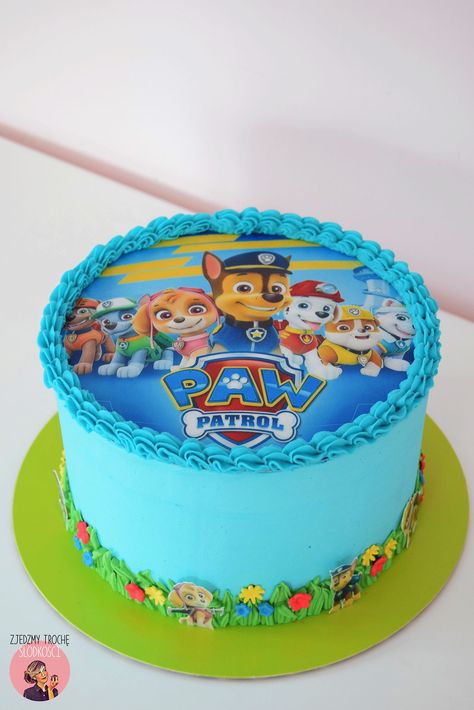 Paw patrol b-day cake, featuring Chase Paw Patrol Round Cake, Paw Patrol Cake No Fondant, Paw Patrol Cake 2nd Birthday, Chocolate Paw Patrol Cake, Pawpatrolcake Boy, Paw Patrol Cake Rocky, Patrol Paw Cake, Small Paw Patrol Cake, Paw Patrol Birthday Cake Ideas