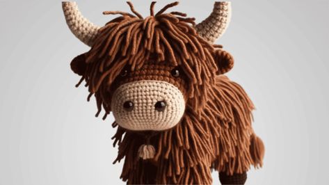 11 Easy And Fun Crochet Animal Patterns - Fun Crochet Patterns Yak Crochet Pattern, Crochet Longhorn Cow, Highlander Cow Crochet Pattern Free, Scottish Highland Cow Crochet Pattern, Crochet Yak Pattern Free, Crochet Long Horn Cow, Crocheted Highland Cow Pattern, Free Crochet Pattern For Highland Cow, Amigurumi Highland Cow Free Pattern