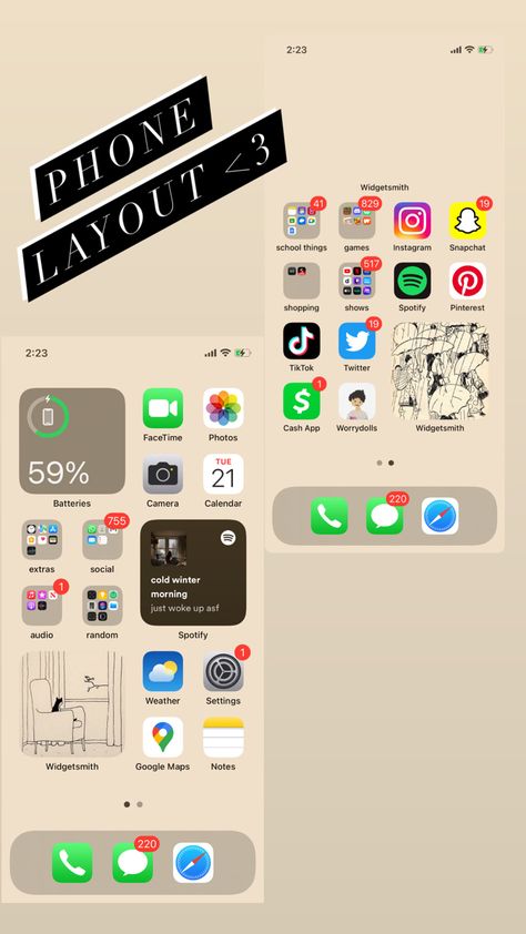 simple and effective Iphone Basic Home Screen, Iphone App Organization Simple, Simple Phone Layout, Iphone Home Screen Layout Organized Simple, How To Organise Iphone Home Screen, Organized Phone Screen, Organised Phone Screen, Organized Phone, Organize Apps On Iphone