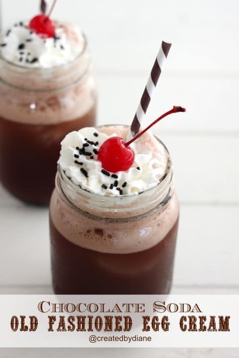 Egg Cream Drink Recipe, Chocolate Soda Recipe, Egg Cream Recipe, Chocolate Soda, Homemade Chocolate Syrup, Italian Cream Soda, Egg Cream, Italian Soda, Soda Recipe