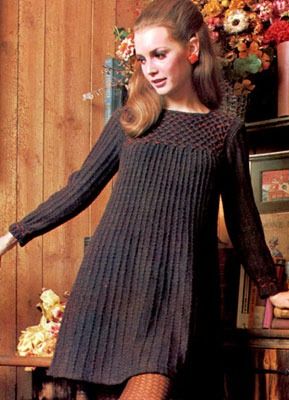 Margarita Dress | Knitting Patterns Vintage Knitting Patterns Free Woman, Vintage Knitting Patterns Free, Knitting Patterns Sweater, Long Sleeve Dress Pattern, Runway 2020, Dress Knitting, Free Woman, Vintage Knit Sweater, Knit Sweater Outfit