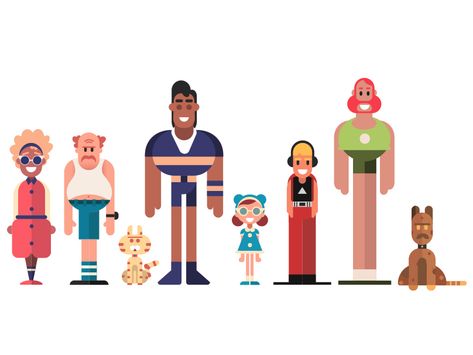 Characters flat by Diego Jardim on Dribbble Storyboard Film, Storyboard Examples, Flat Character, Car Animation, Storyboard Ideas, Storyboard Template, Storyboard Illustration, Animation Storyboard, The Artist Movie