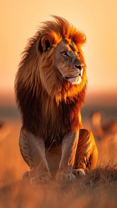 StockCake Majestic male lion sitting proudly in the golden light of an African sunset savannah. Lion Portrait Photography, Lion Savannah, Sunset Savannah, Lion Sitting, Lion Image, Lion Tattoo Ideas, Holy Spirit Tattoo, Lion Photo, Cycle Logo