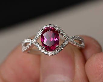 Etsy :: Your place to buy and sell all things handmade Oval Ruby Ring Design, Senior Ring, Oval Ruby Ring, Ruby Ring Designs, Ruby Diamond Engagement Ring, Star Ruby Ring, Crochet Organizer, Red Gemstone Ring, Pretty Engagement Rings