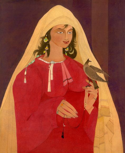 Chugtai Paintings, Chughtai Paintings, Pakistani Art, Mughal Art, Art Miniature, Mughal Paintings, Painter And Decorator, Indian Artist, Indian Paintings