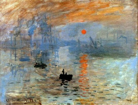 17 Most Famous French Paintings And Where To Find Them - Dreams in Paris Claude Monet Sunrise, Impressionist Paintings Monet, Famous Paintings Wallpaper, Monet Paintings Wallpaper, Claude Monet Wallpaper, Monet Sunrise, Monet Impression Sunrise, Famous Impressionist Paintings, Paintings Impressionism