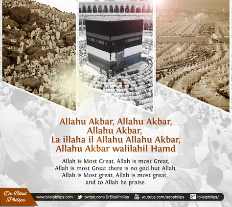 Recite during the first 10 days of Hajj!! (Dhul-Hijjah). Recite this takbeer once after every Farz Salah starting on the 9th dhul hijjah ( day of Arafah) fajr till the 13th dhul hijjah asr namaaz Hajj Takbeer, Dhul Hijjah Quotes, Eid Al Adha Wishes, Dhul Hijjah, Year Wallpaper, Urdu Funny Poetry, Religious Photos, Masjid Al Haram, New Year Wallpaper