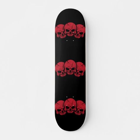 Skull Skateboard, Red Skateboard, Cool Skateboards, Skateboard Design, Skate Decks, Red Skull, Skateboard Art, Hell Yeah, Star Wars Gifts