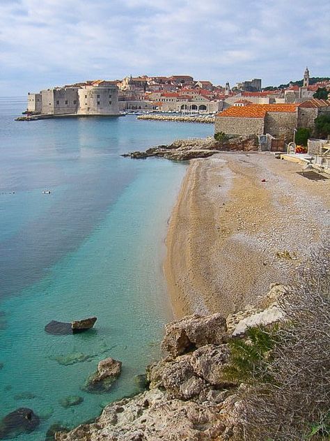 Banje Beach - Dubrovnik, Croatia - The mild winter months are the best time to get this beautiful beach all to yourself! Plitvice National Park, Croatia Beach, Dubrovnik Croatia, Croatia Travel, Photo Of The Day, Round The World, Dubrovnik, Winter Months, In The Winter