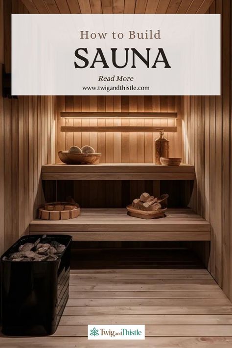 Create a relaxing retreat with a DIY outdoor sauna in your backyard. Discover tips for building a cozy and functional sauna using natural materials. Visit twigandthistle.com for more ideas. #OutdoorSauna #DIYProjects #BackyardDesign #HomeWellness #SaunaLife Diy Sauna At Home, Sauna At Home, Sauna Bathroom Design, Diy Sauna, Building A Sauna, Wood Sauna, Relaxation Space, Sauna House, Sauna Diy