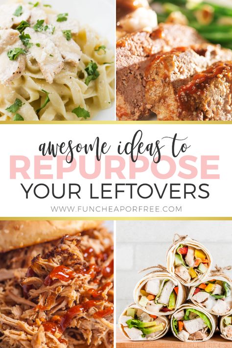 Cooking With Leftovers, Meals From Leftovers, Leftover Meals Ideas, Leftover Dinner Ideas, Repurposed Meals, Meals Good For Leftovers, Meals That Make Good Leftovers, Leftover Recipes Ideas, Intentional Leftovers