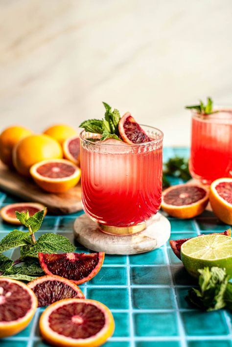 Dreamy Cocktails, Blood Orange Mocktail, Herbalist Aesthetic, Lychee Mocktail, Orange Mocktail, Cocktail Corner, Alcoholic Treats, Mocktail Drinks, Specialty Cocktails