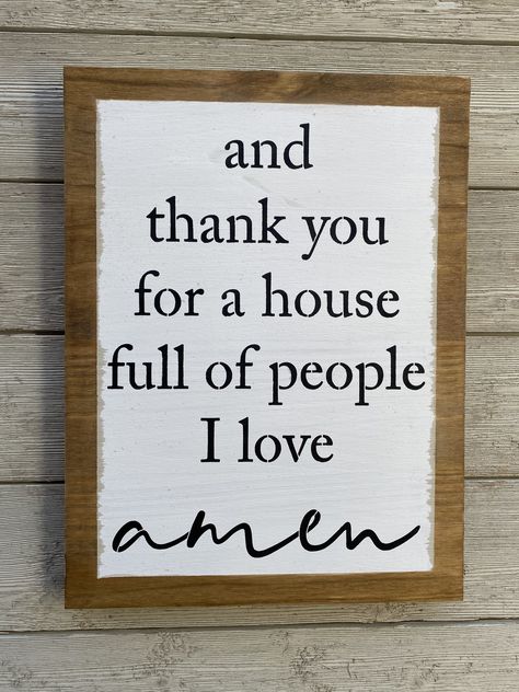 Excited to share this item from my #etsy shop: And thank you for a house full of people I love amen Wood Hanging sign/Farmhouse Wall Decor/Religious Wall Decor #housewarming #countryfarmhouse Mantel Bookshelf, Anchor Signs, Farmhouse Wood Sign, Religious Wall Decor, Religious Books, Rock Painting Designs, Bookshelf Decor, Farmhouse Wall Decor, Farmhouse Wall