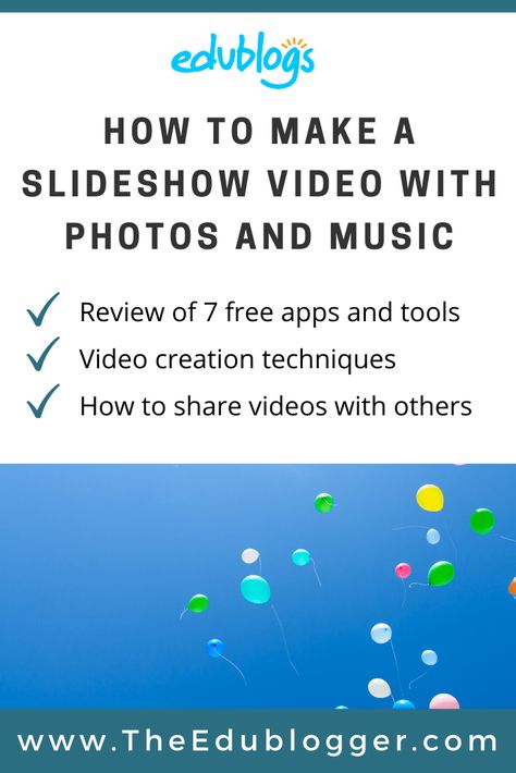 Need to make a slideshow video with photos and music for graduation, the end of year, or any other special event? We review and compare 7 of the best free tools and apps. Click through to find out how to use and share these tools plus learn about music copyright.    #copyright #Teachers #graduation #videos #VideoMontage #OnlineTools #Apps Photo Slideshow Video, School Marketing, Slideshow Music, Memorial Video, Google Photos App, 8th Grade Graduation, Copyright Free Music, Photo Slideshow, Video Creator