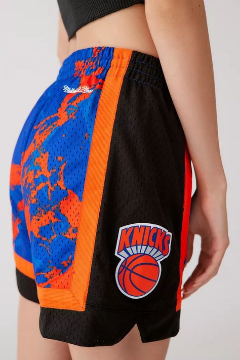 Mitchell & Ness New York Knicks Short | Urban Outfitters Short Nike, Basketball Clothes, Nike Womens, New York Knicks, Mitchell & Ness, Heritage Brands, Split Hem, Nike Jordan, Favorite Jeans